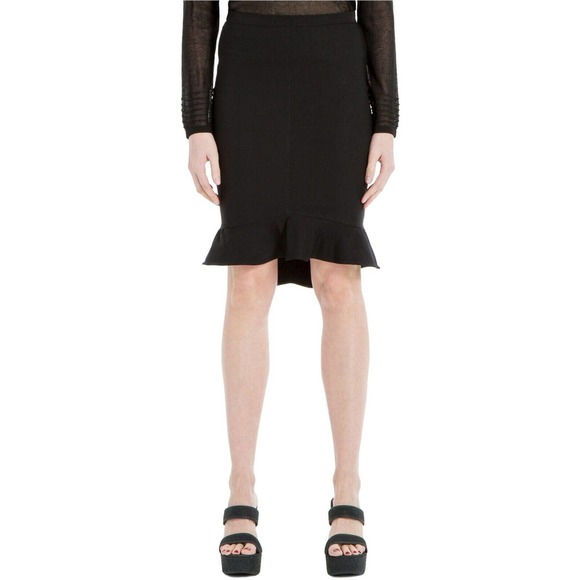 Max Studio London Womens Flounce Pencil Skirt‎ Small $78 NWT - Picture 1 of 1